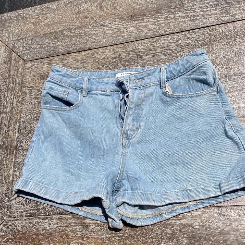 PacSun Blue Jean Shorts Classic Light Wash